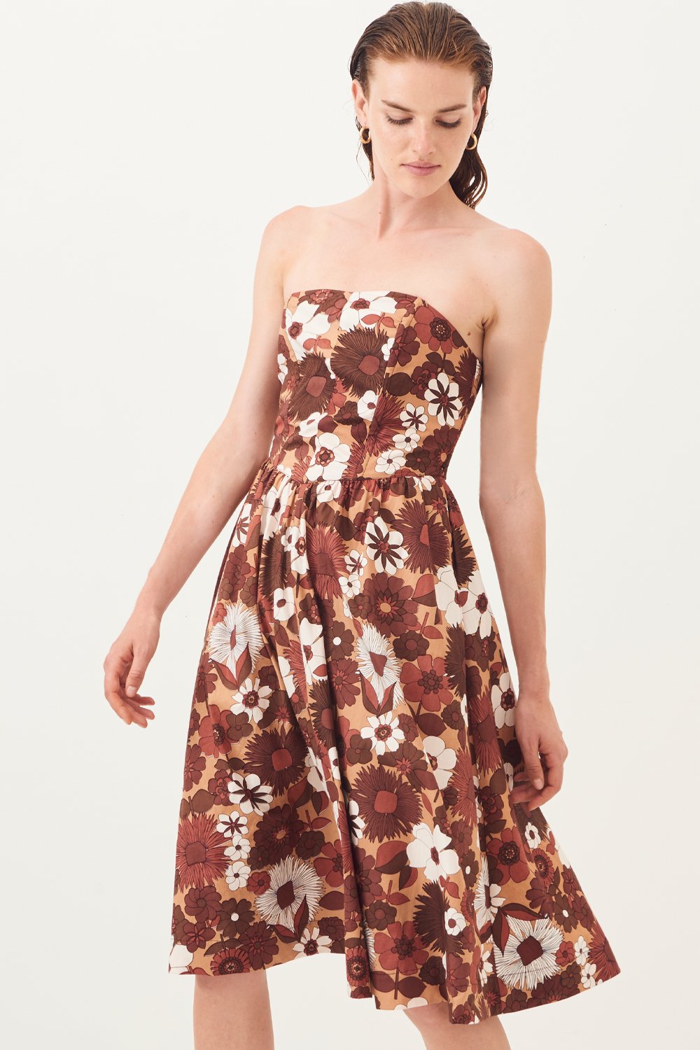 Robe bustier midi Lorette - Marron - Antik Batik (photo) Robe bustier midi Lorette - Marron - Antik Batik (photo)