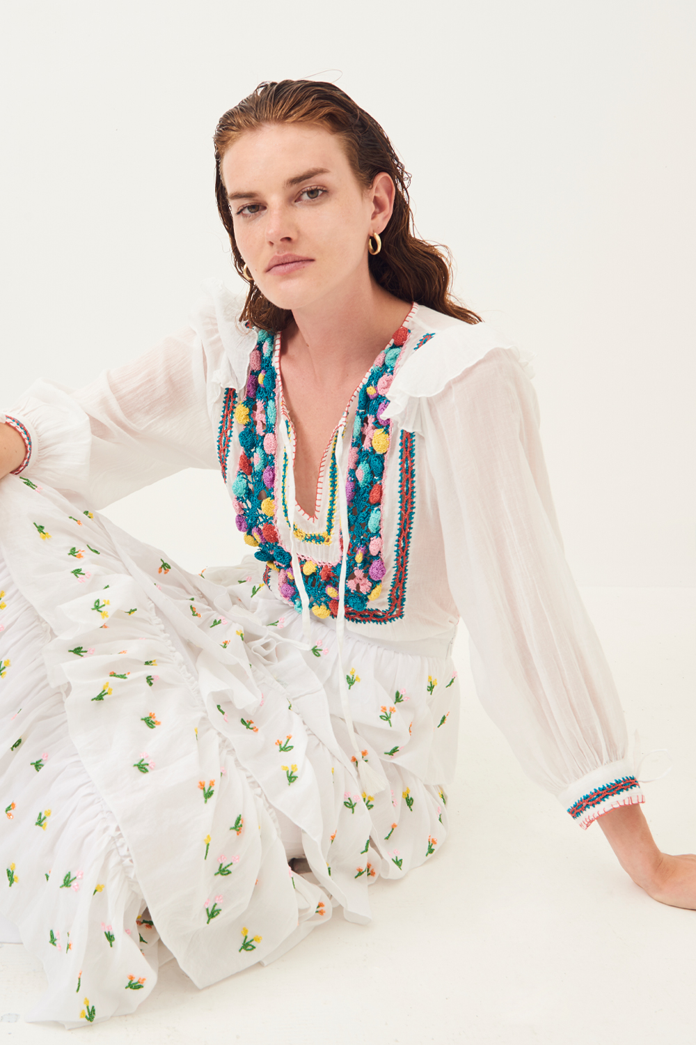 Blouse fluide crochet Lova - Blanc - Antik Batik (photo) Blouse fluide crochet Lova - Blanc - Antik Batik (photo)