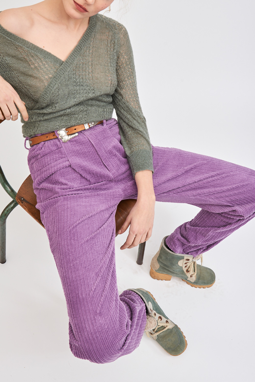 Pantalon en velours côtelé Pipa - Violet - Antik Batik (photo) Pantalon en velours côtelé Pipa - Violet - Antik Batik (photo)