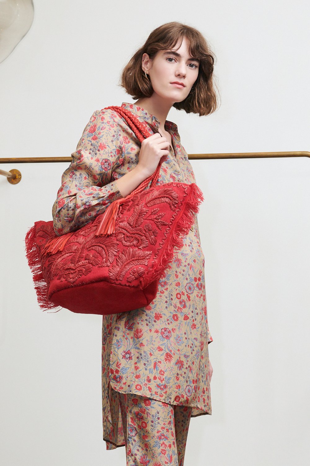 Robe imprimée Silky en soie bronze - Antik Batik (photo) Robe imprimée Silky en soie bronze - Antik Batik (photo)