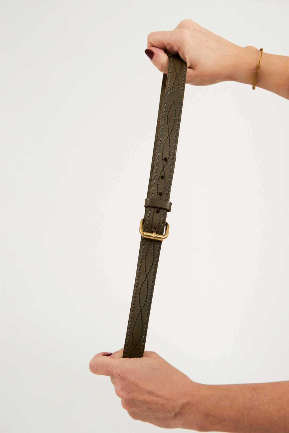 Ceinture cuir Ligo - Kaki - Antik Batik (photo) Ceinture cuir Ligo - Kaki - Antik Batik (photo)