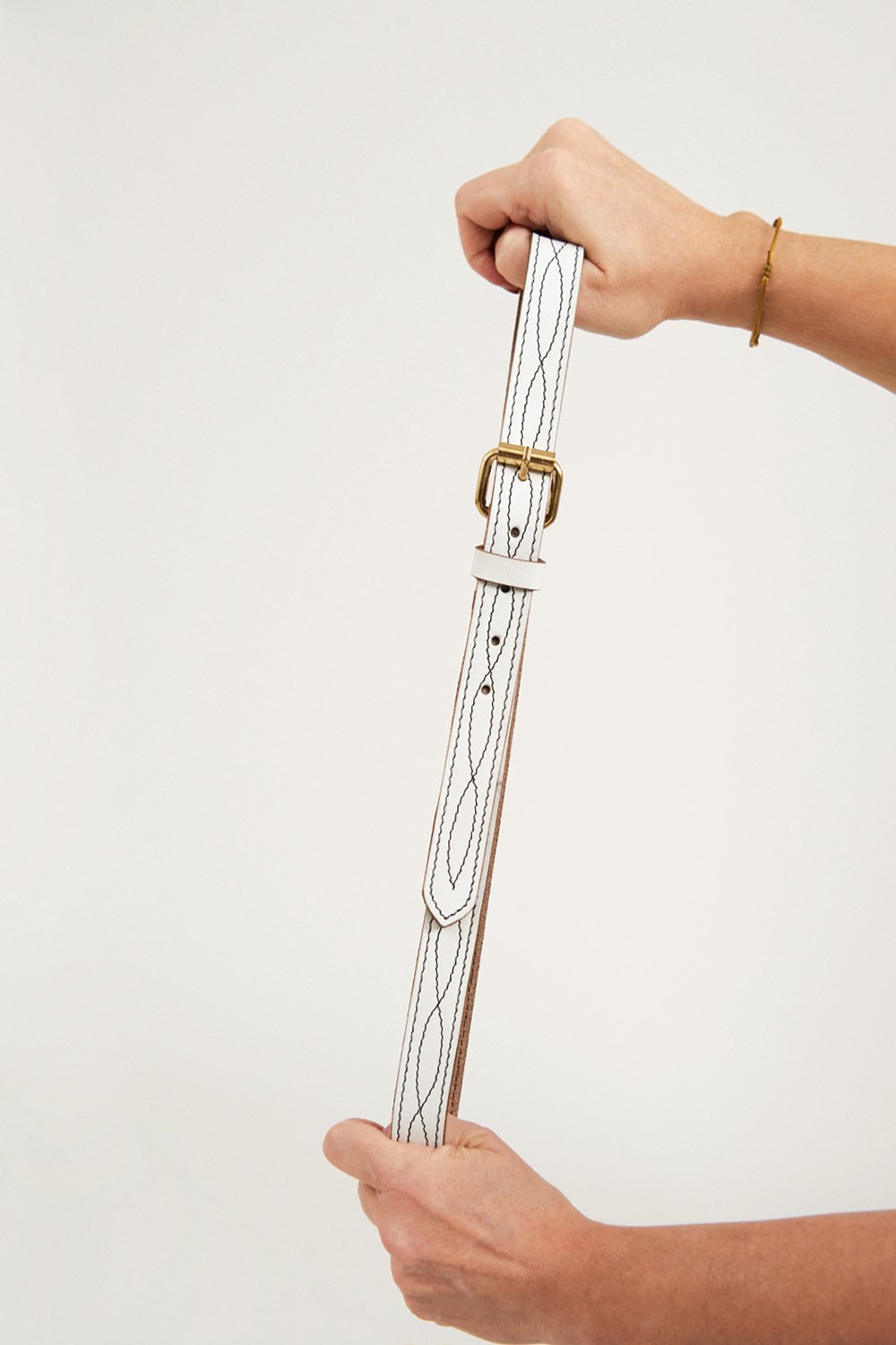 Ceinture cuir Ligo - Blanc - Antik Batik (photo) Ceinture cuir Ligo - Blanc - Antik Batik (photo)