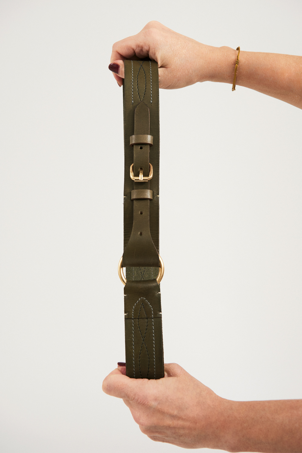 Ceinture large cuir Ligo - Kaki - Antik Batik (photo) Ceinture large cuir Ligo - Kaki - Antik Batik (photo)
