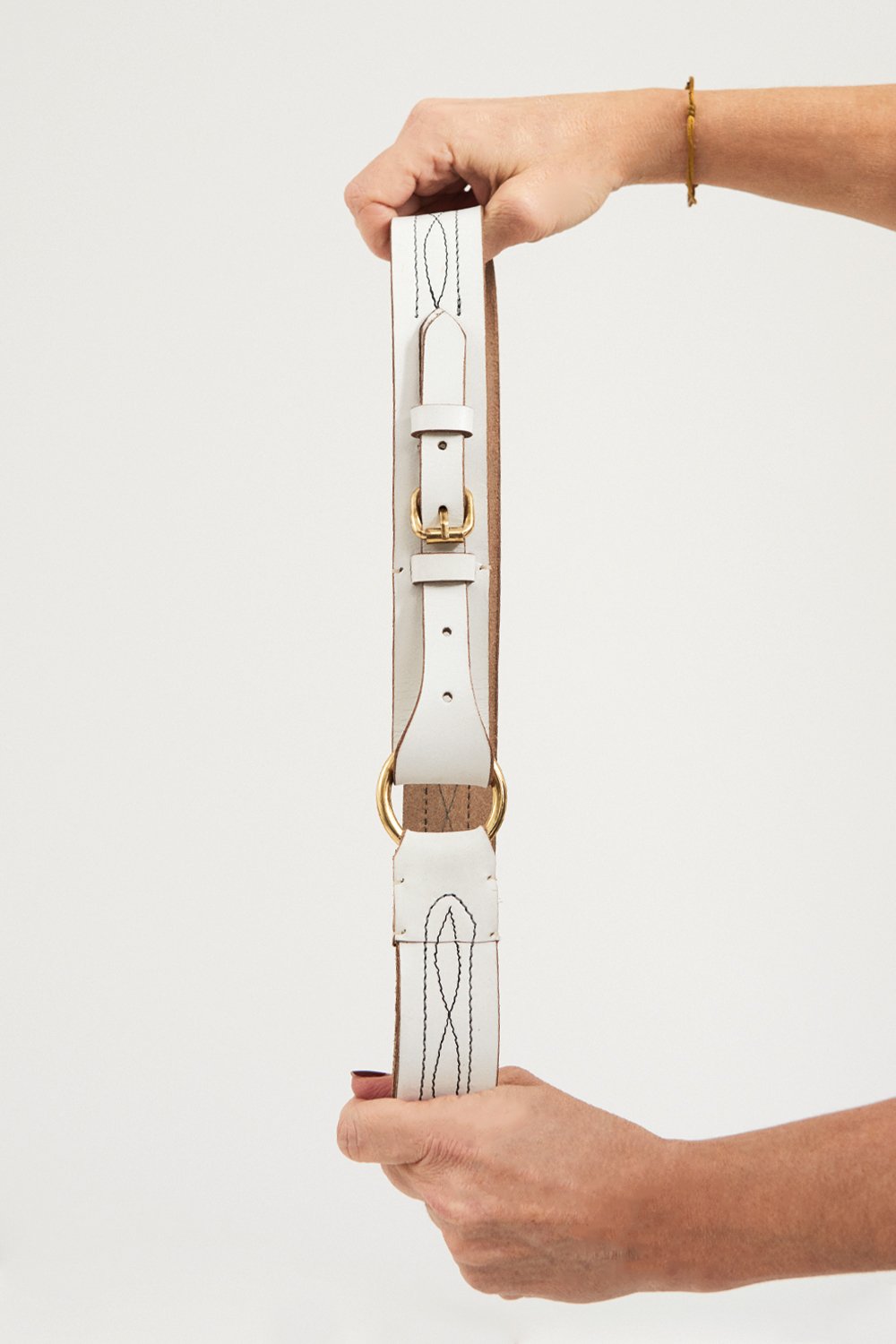Ceinture large cuir Ligo - Blanc - Antik Batik (photo) Ceinture large cuir Ligo - Blanc - Antik Batik (photo)