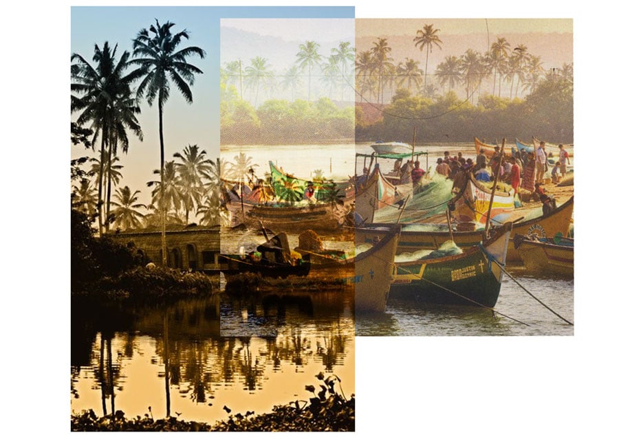 Goa - mer - bateaux - Antik Batik